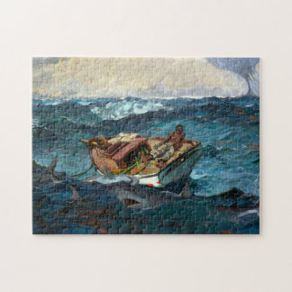 Man Boat Sharks im Golfstrom von Winslow Homer Puzzle