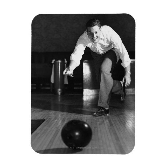 Man Bowling Magnet (Vertikal)