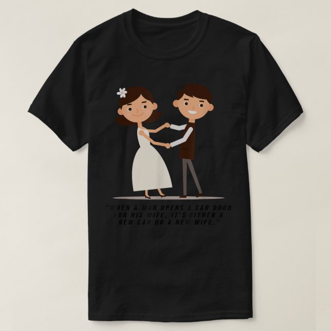 Man Car CoupleBride Squad Wedding Geschenk T-Shirt (Design vorne)