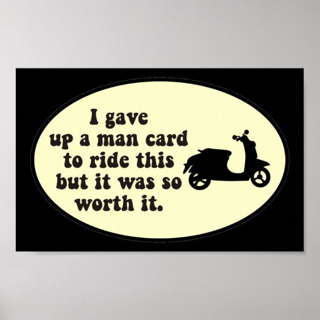 Man-Card-Scooter-Poster Poster (Vorne)