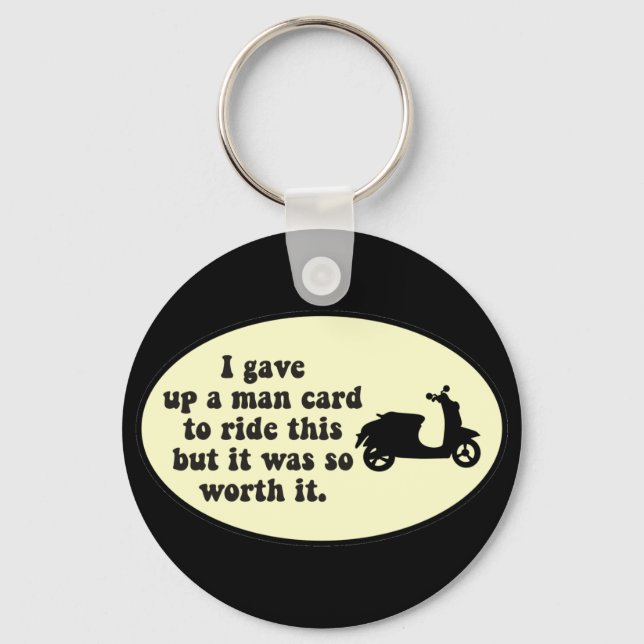 Man-Card-Scooter-Schlüsselanhänger Schlüsselanhänger (Vorderseite)