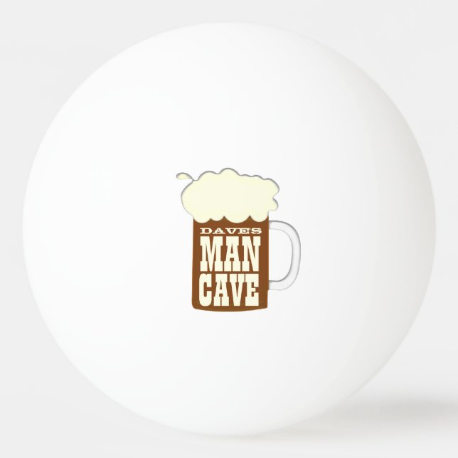 Man Cave Beer Tasse Tischtennisball (Vorderseite)