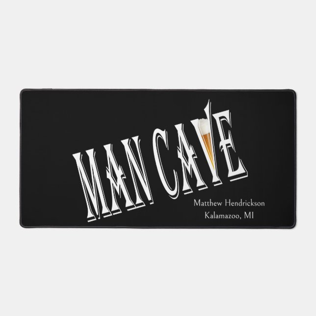 Man Cave Desk Mats Pads Schreibtischunterlage (Vorderseite)