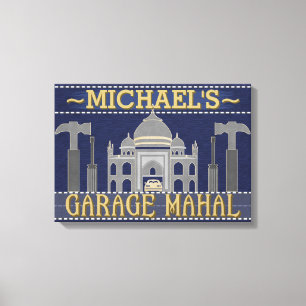 Man Cave Funny Garage Mahal Tools  Individuelle Na Leinwanddruck