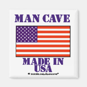 Man Cave Made in USA Magnet