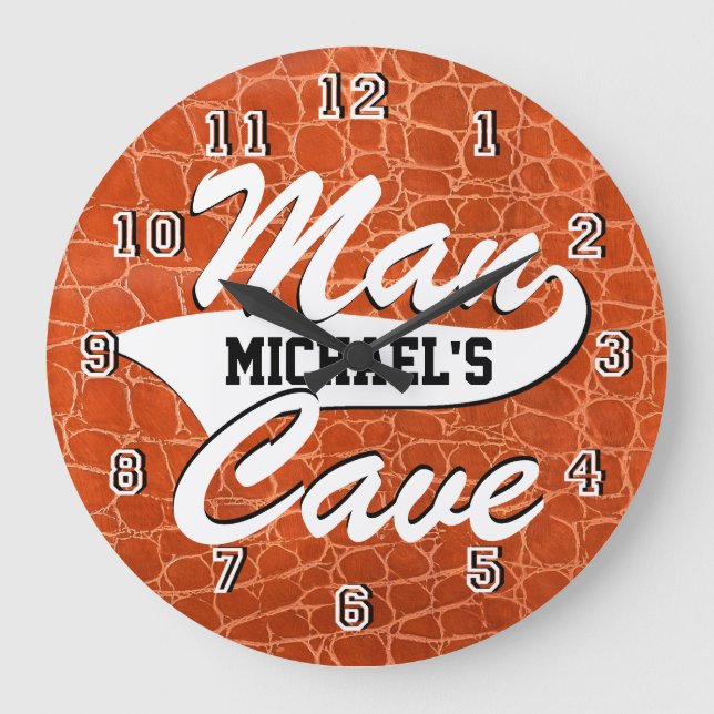 Man Cave personalize Große Wanduhr (Vorderseite)