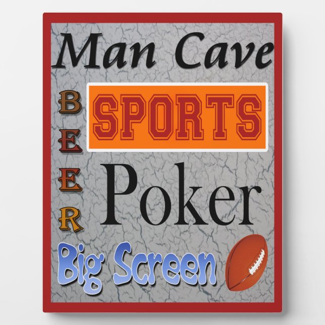 Man Cave Plaque Fotoplatte (Vorderseite)