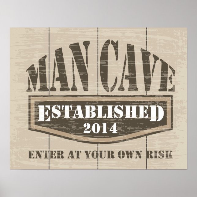 Man Cave Poster - Datum hinzufügen (Vorne)