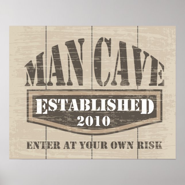 Man Cave Poster - EST 2010 (Vorne)