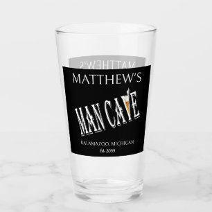 Man Cave Pub Beer Soda Drink Glass Glas
