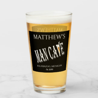 Man Cave Pub Pint Beer Soda Glasses Trinkbehälter Glas