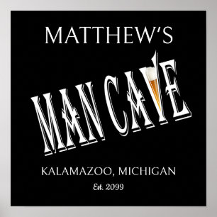 Man Cave Pub Poster Print Sign