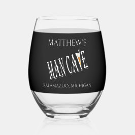 Man Cave Pub Stemless Wine Glasses Trinkbehälter Weinglas Ohne Stiel