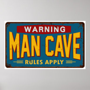 Man Cave Sign Poster