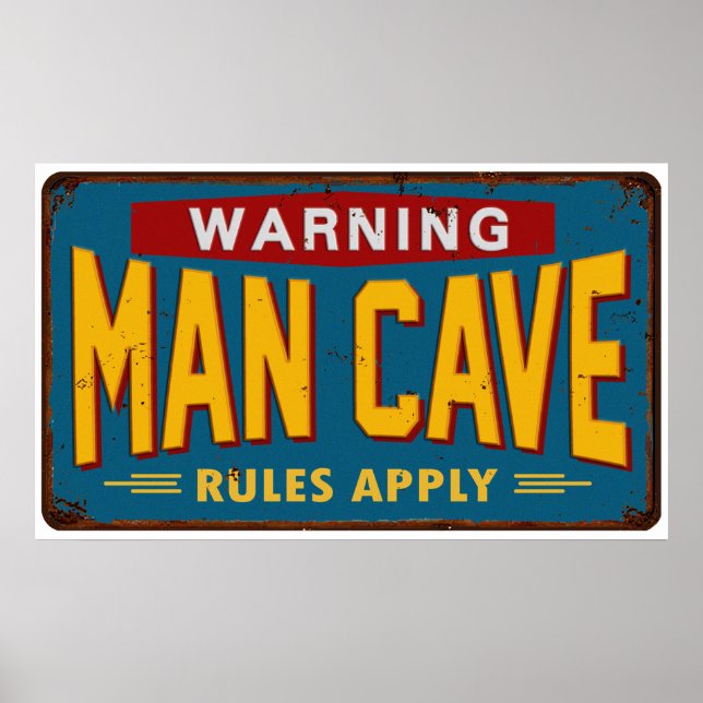 Man Cave Sign Poster (Vorne)