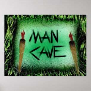 Man Cave Tiki Poster