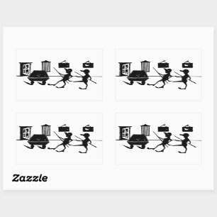 Man Cheat at Pool Billiard Spielkunst Rechteckiger Aufkleber