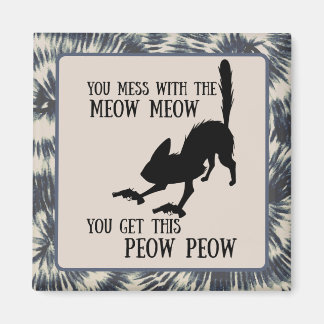 Man durcheinander mit Meow, man bekommt Pinkkatze  Magnet