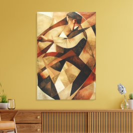 Man Enveloped in Abstraction Canvas Leinwanddruck