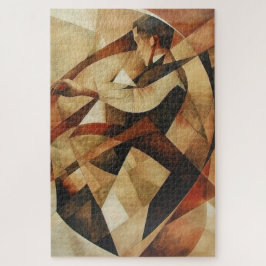 Man Enveloped in Abstraction Canvas Puzzle