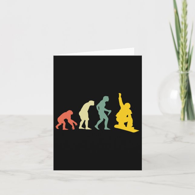 Man Evolution Snowboarder Karte (Vorderseite)
