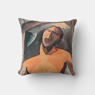 Man Face Abstrakt Kissen