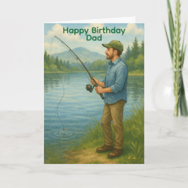 Man Fishing Custom Birthday/Fathers Day Karte