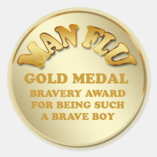 Man Flu Runder Aufkleber