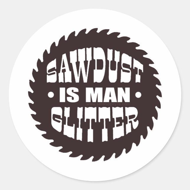 Man Glitzer Runder Aufkleber (Vorderseite)