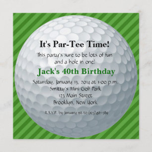Man Golf Birthday Einladung