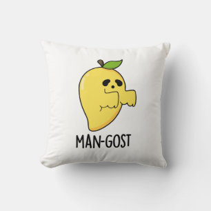 Man-gost Funny Halloween Mango Ghost Pun Kissen