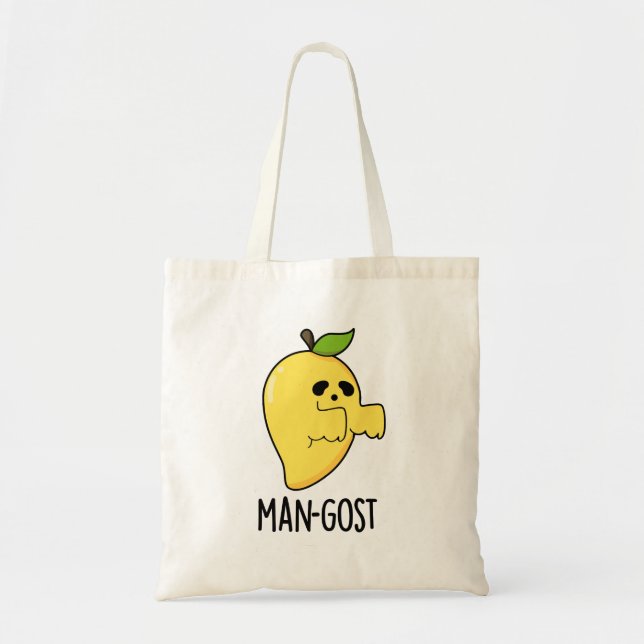 Man-gost Funny Halloween Mango Ghost Pun Tragetasche (Vorne)