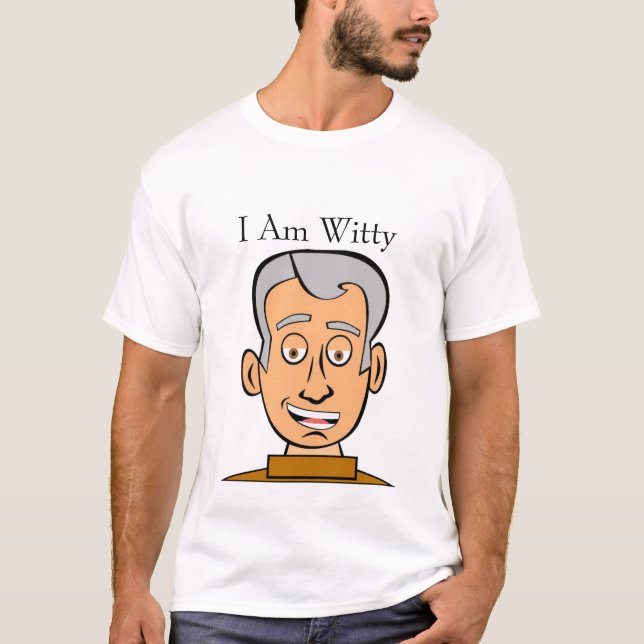 Man Head, witzige Bemerkung, Text hinzufügen, T -  T-Shirt (Vorderseite)