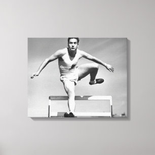 Man Hurdling Leinwanddruck