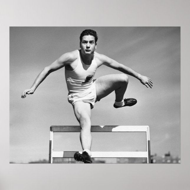 Man Hurdling Poster (Vorne)