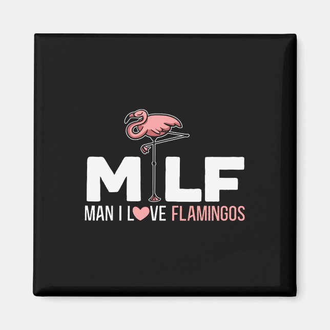 Man I Liebe Flamingos Bird Lover Summer Flamingo Magnet (Vorne)