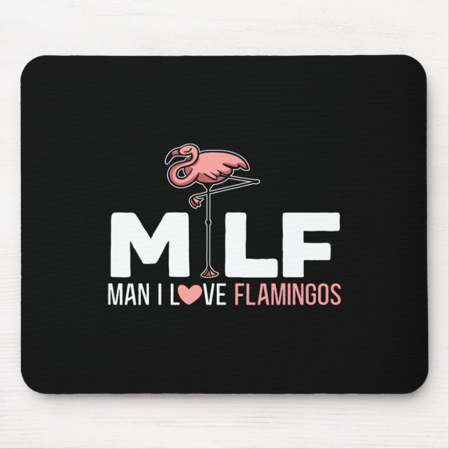 Man I Liebe Flamingos Bird Lover Summer Flamingo Mousepad (Vorne)