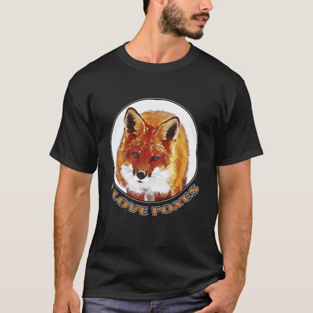 Man I Liebe Foxes T-Shirt (Vorderseite)