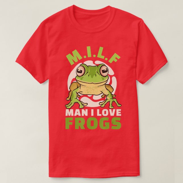 Man I Liebe Frogs M T-Shirt (Design vorne)