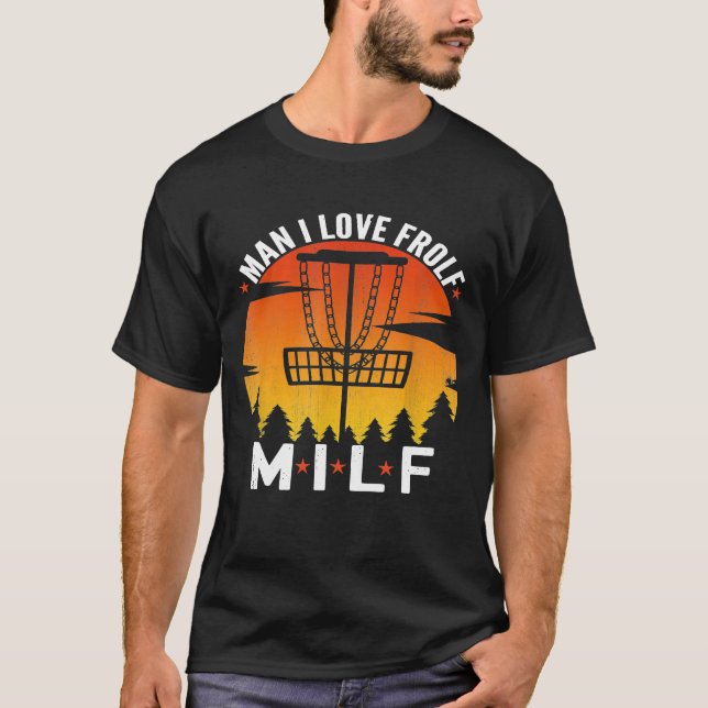 Man I Liebe Frolf Retro Disk Golf Ultimate Frisbee T-Shirt (Vorderseite)