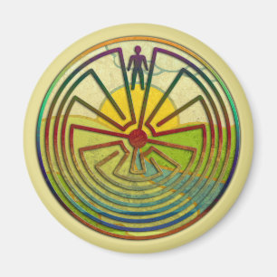 MAN IN DER MAZE-Landschaft + Hintergrund Magnet