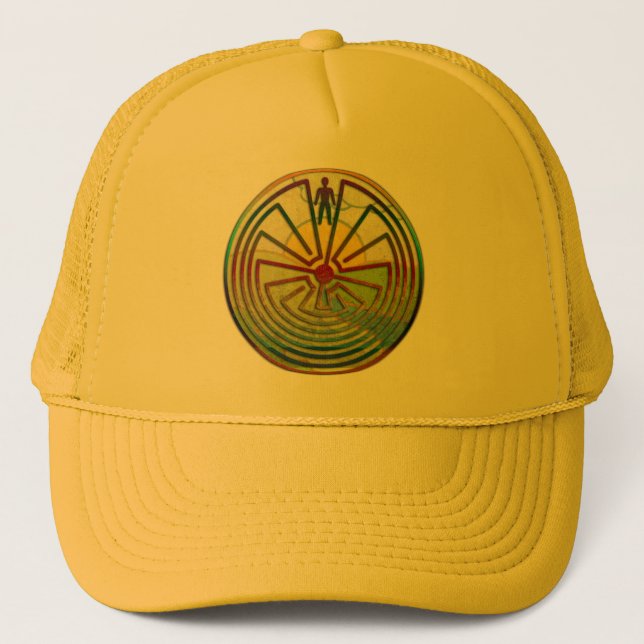 MAN IN DER MAZE-Landschaft + Hintergrund Truckerkappe (Vorderseite)