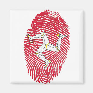 Man Isle Flag Fingerprint Country Prix Magnet