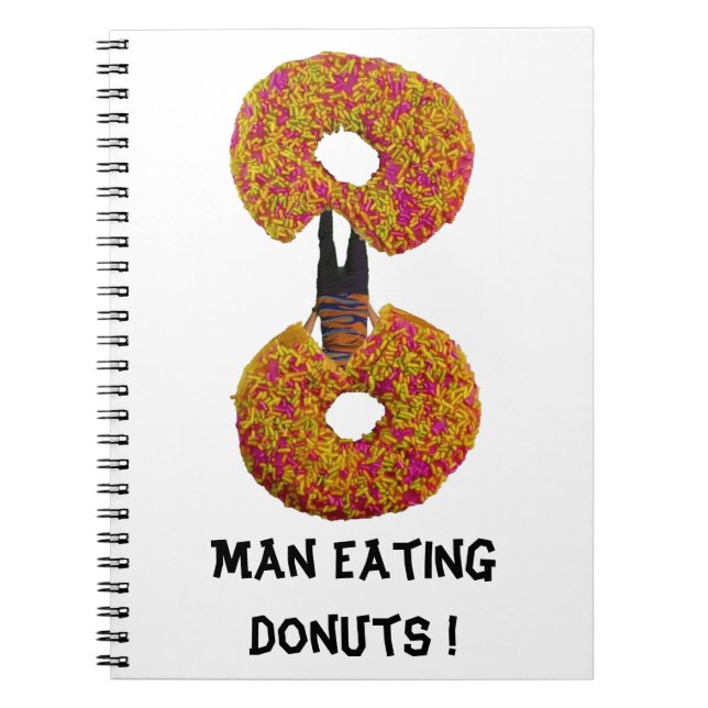 Man isst Donuts ! Notizbuch Notizblock (Vorderseite)