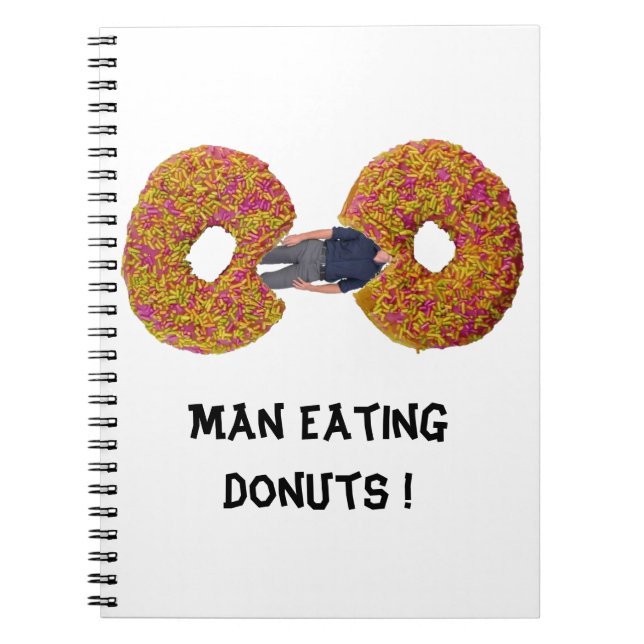 Man isst Donuts ! Notizbuch Notizblock (Vorderseite)