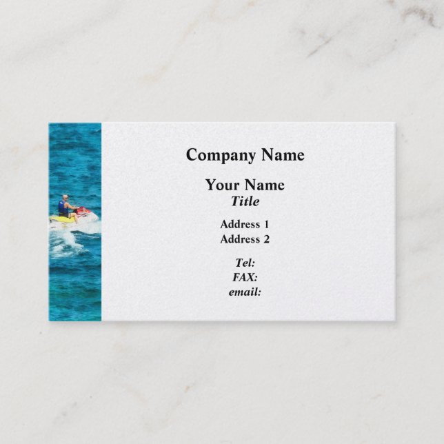 Man Jet Skiing - Platinum Visitenkarte (Vorderseite)