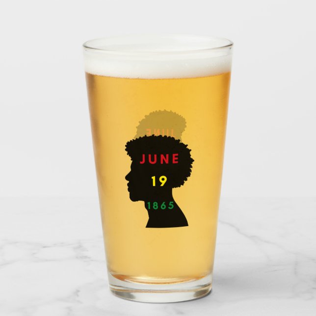 Man Juneteenth Glass Glas (Vorne (Gefüllt))