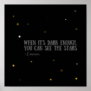 Man kann die Sterne sehen, die Emerson zitiert Poster