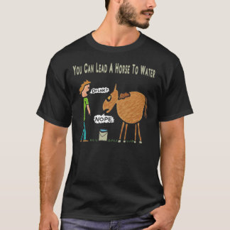 Man kann ein Pferd zu einem klassischen T - Shirt 