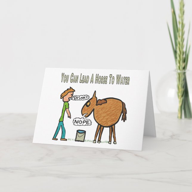 Man kann ein Pferd zum Wasser führen Karte (Vorderseite)